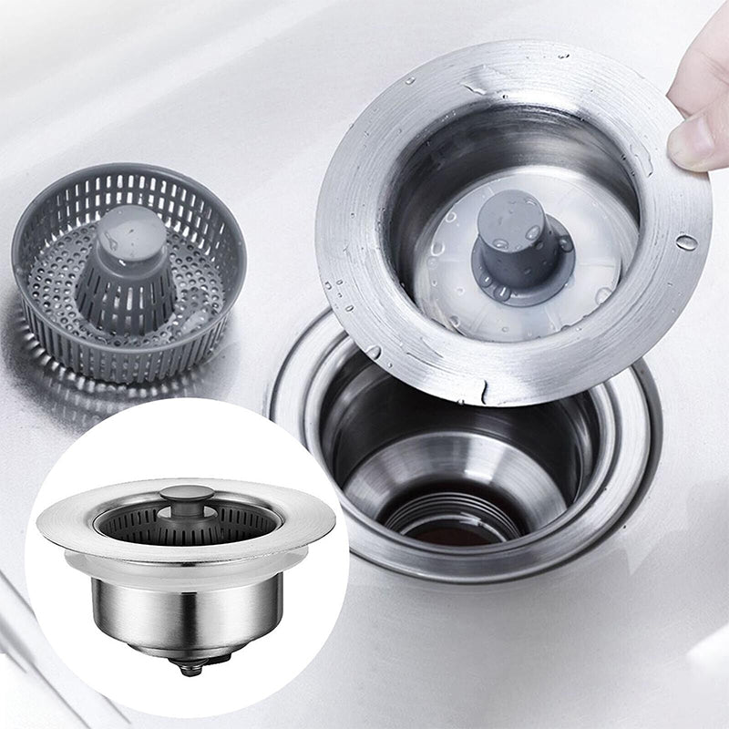Hochwertige Edelstahl-Küchenspüle mit 3-in-1 Abflussfilter