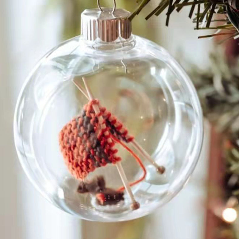 Strickball Weihnachtsornamente zur Dekoration für den Baum