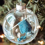 Strickball Weihnachtsornamente zur Dekoration für den Baum