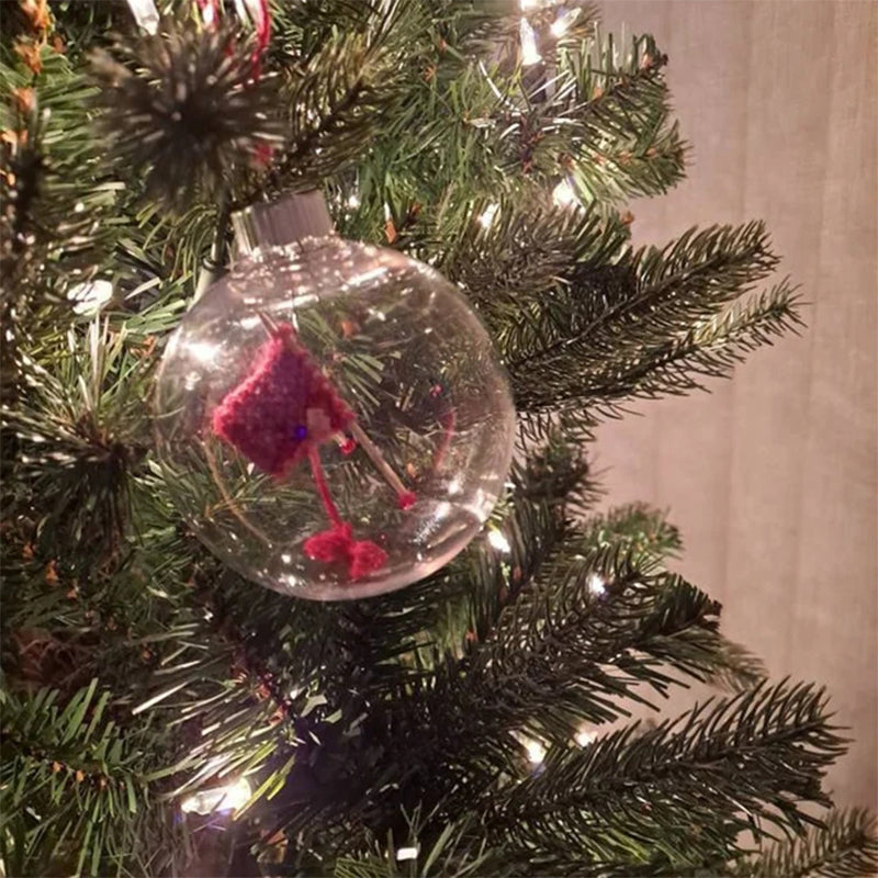 Strickball Weihnachtsornamente zur Dekoration für den Baum