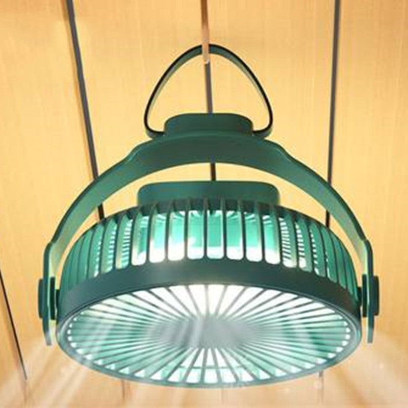 Luftzauber | 2-in-1 Wiederaufladbarer Tragbarer Tisch- und Wandventilator mit Nachtlicht