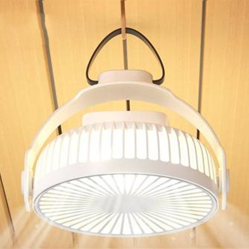 Luftzauber | 2-in-1 Wiederaufladbarer Tragbarer Tisch- und Wandventilator mit Nachtlicht