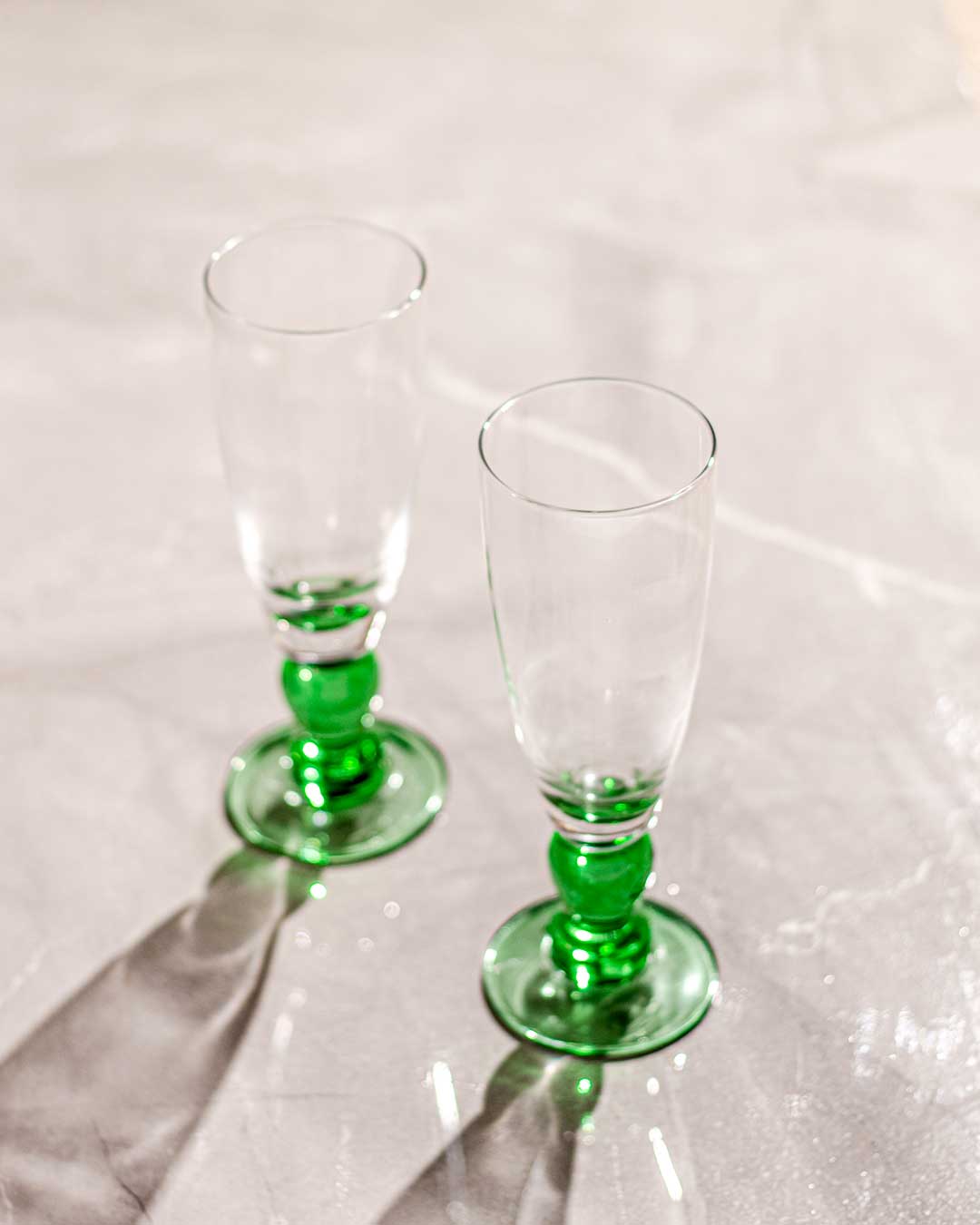 Elegante Sektgläser im Set – 6 Stück mit spiralförmigem Design