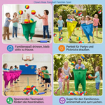 Familien Spiel mit Clown-Hose Fangball