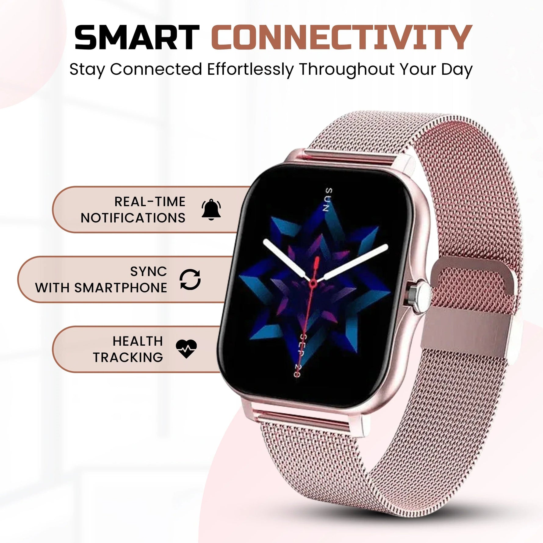 Elegante Damen Smartwatch - Gesundheitsmonitoring und Stil vereint