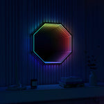 Elegant 3D Mirror with Color-Changing Lighting