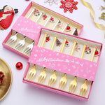 Geschenkset aus Metalllöffeln für Weihnachtsdekorationen zuhause