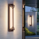 Elegante LED Außenwandleuchte mit Edelstahl und Glas