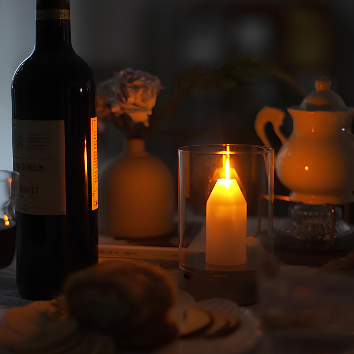 Elegante LED-Kerzenlampe mit Gestensteuerung - Glanzlicht