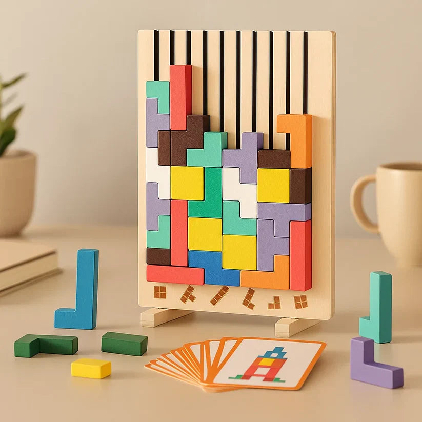 Holz-Tetris-Puzzle: Der perfekte Pausenfüller für deinen Arbeitsplatz