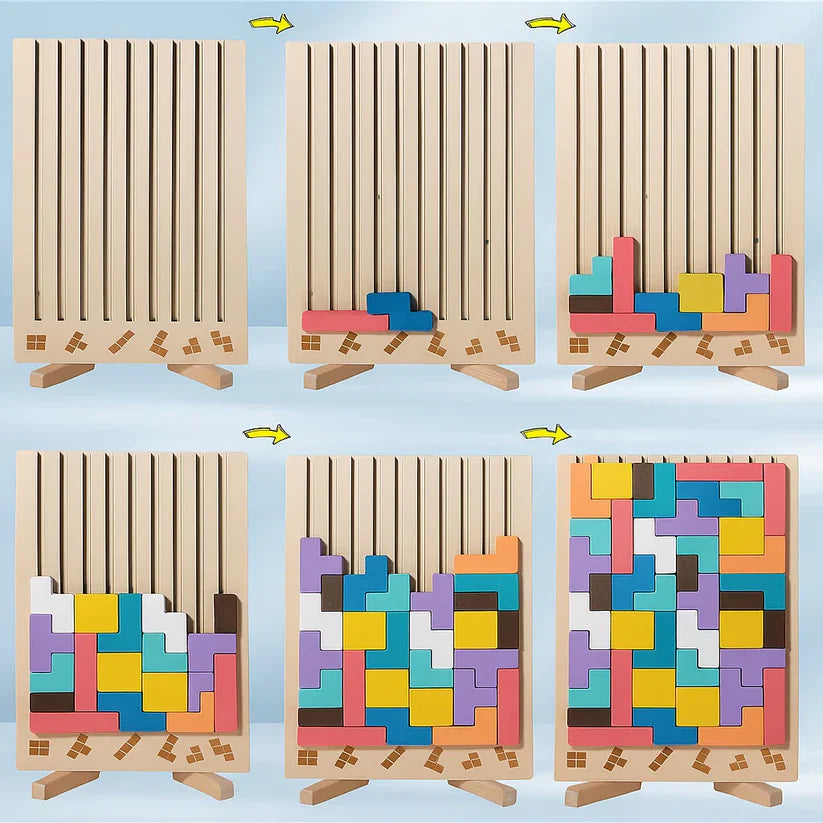 Holz-Tetris-Puzzle: Der perfekte Pausenfüller für deinen Arbeitsplatz