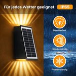 Solarbetriebene Wandlampe mit RGB und warmweiß – Drahtlos und Automatisch