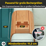 Bambusablage für Getränke — stilvoller Snack- und Becherhalter für das Sofa