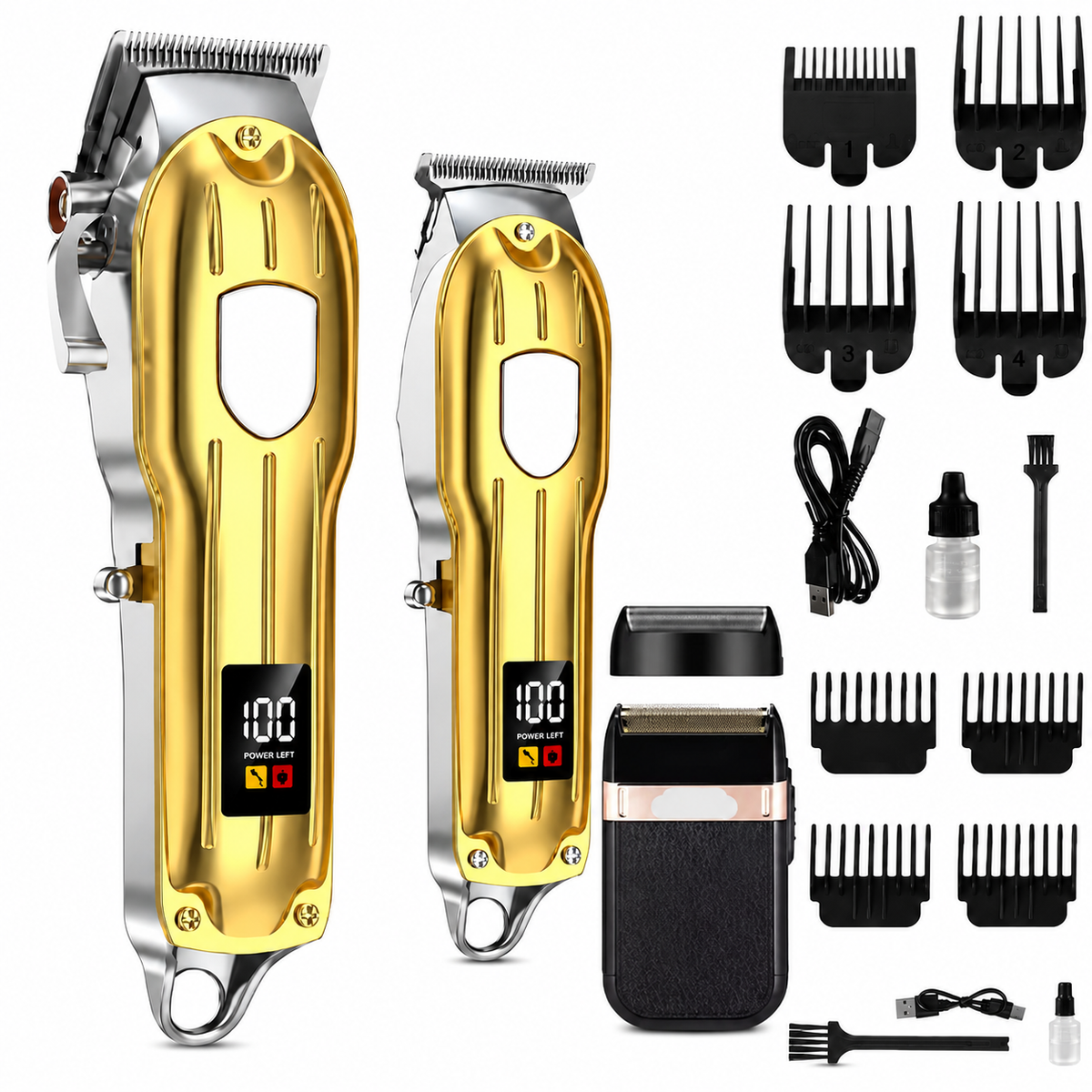 Electric Hair Cutting Set - Clipper, Trimmer, and Shaver Tools