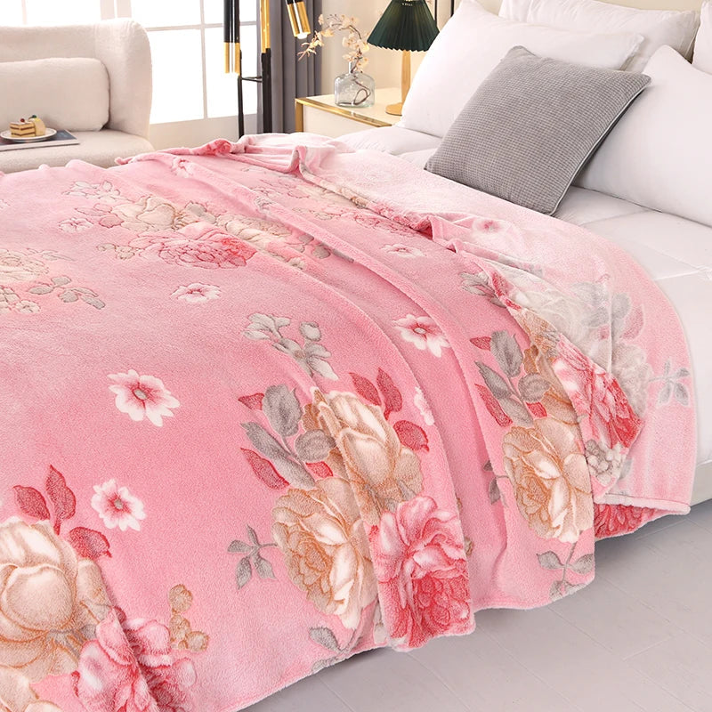 Blütenzauber Cuddly Blanket | Soft Blanket for Home & Travel