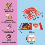 Lernpuzzle für Kinder zur Entwicklung von Gesichtsausdrücken