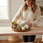 Elegant Wooden Tray – Round Serving Dish for Any Occasion