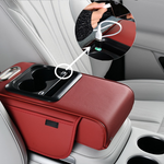 Zentraler Autositzarmlehne mit USB-Ladeanschluss – Getränkehalter & Stauraum