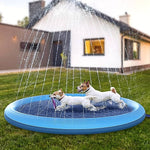 Aufblasbare Hundebadewanne mit Sprühern – Wassermatte für Haustiere