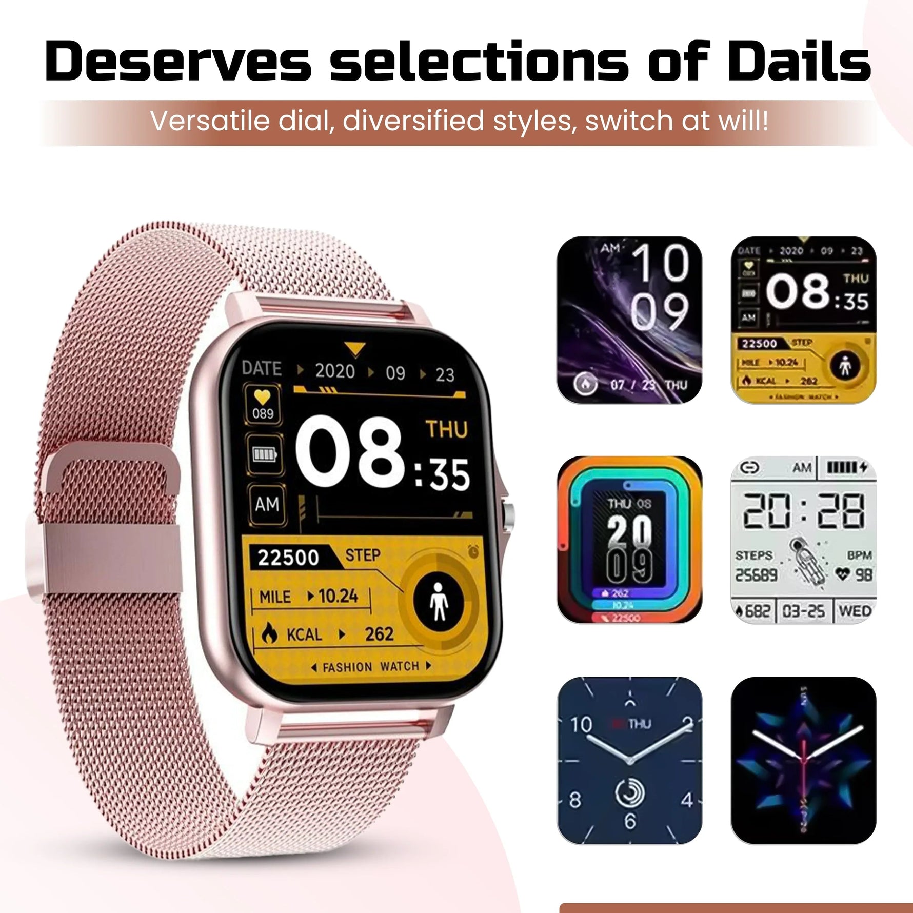 Elegante Damen Smartwatch - Gesundheitsmonitoring und Stil vereint