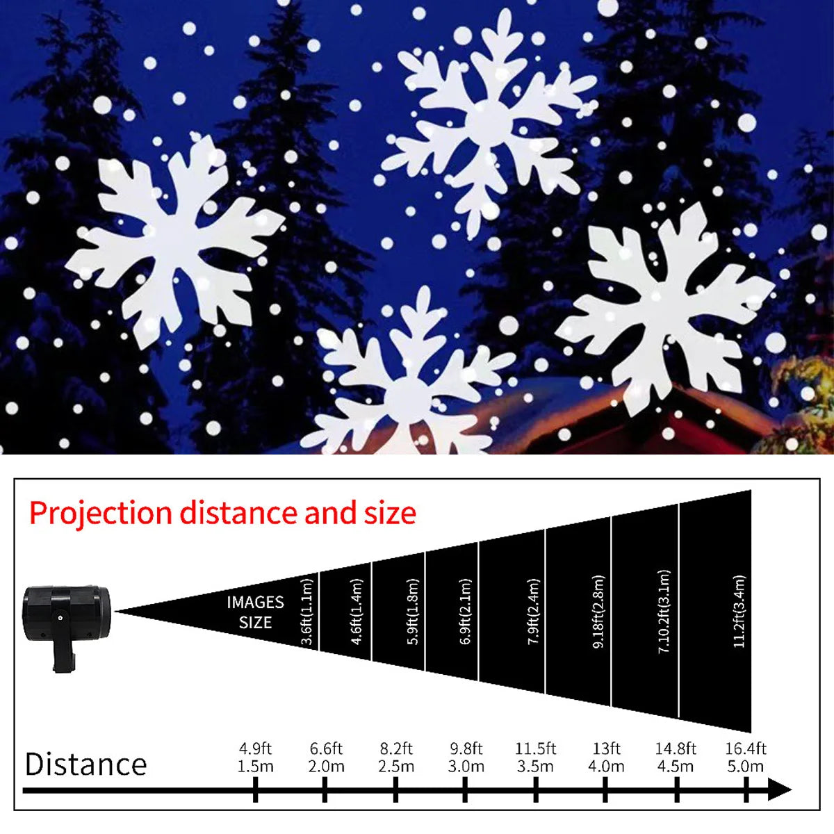 Snowflake Magic LED Projector | USB & Weatherproof