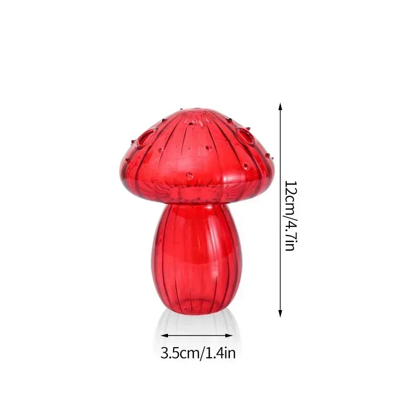 Elegant Mushroom Glass Vase for Hydroponic Plant Displays