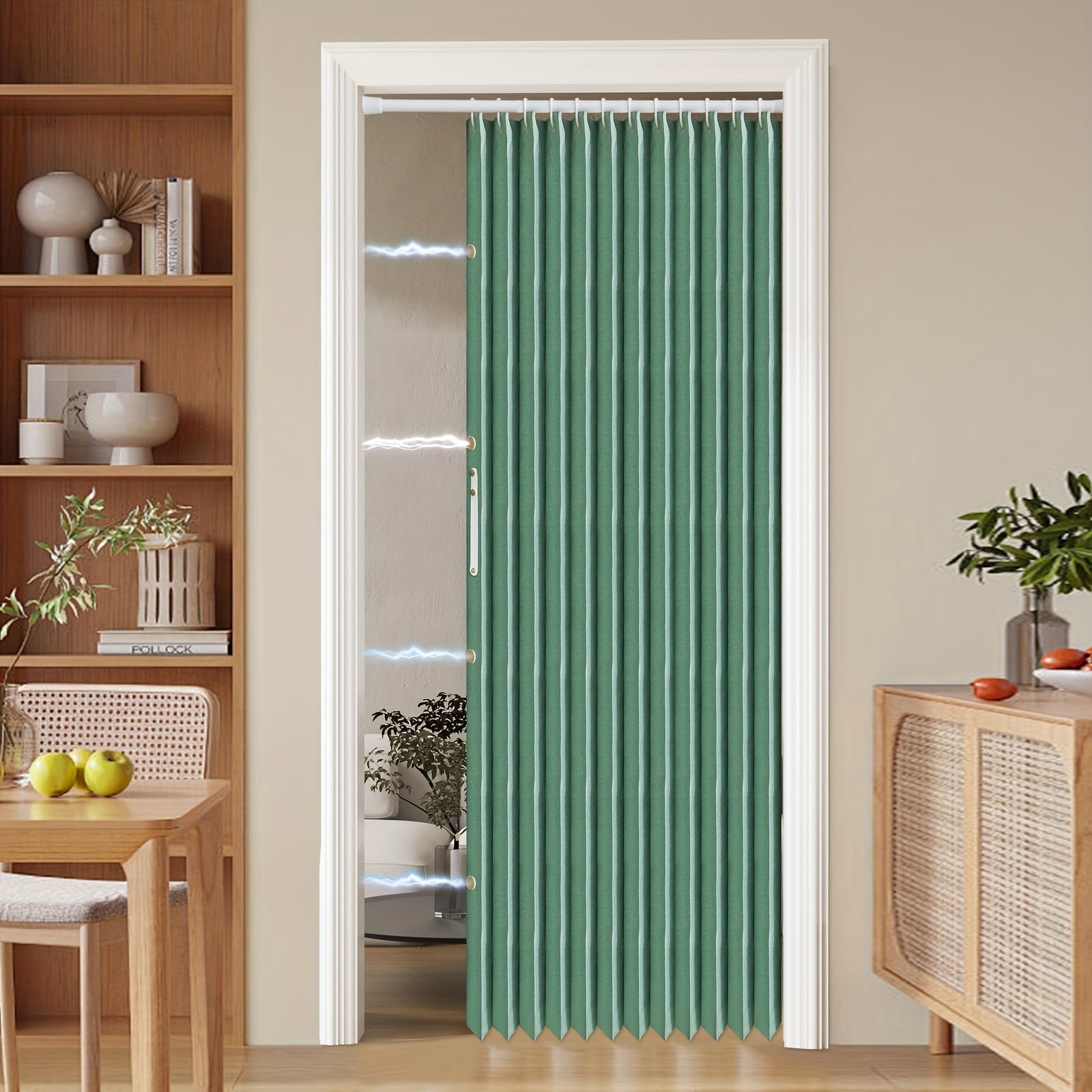 Farbenfrohe Magnetische Faltvorhang – Platzsparende Trennwand für Zuhause und Büro