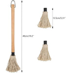 GourmetGrill Basting Brush Set | Cotton Bristles | Wooden Handle