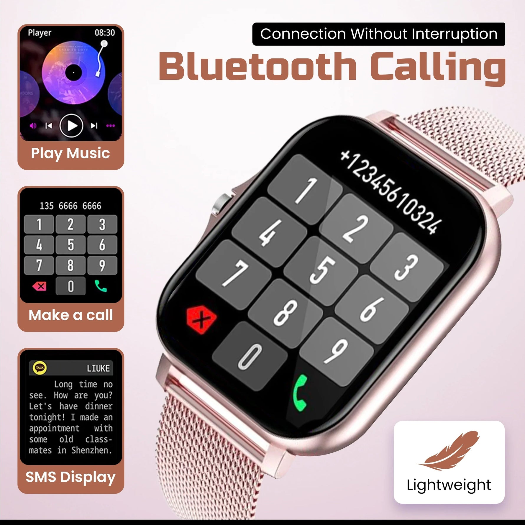 Elegante Damen Smartwatch - Gesundheitsmonitoring und Stil vereint
