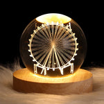 3D Kristall-Lampe für romantische Stimmung - Lichtzauber