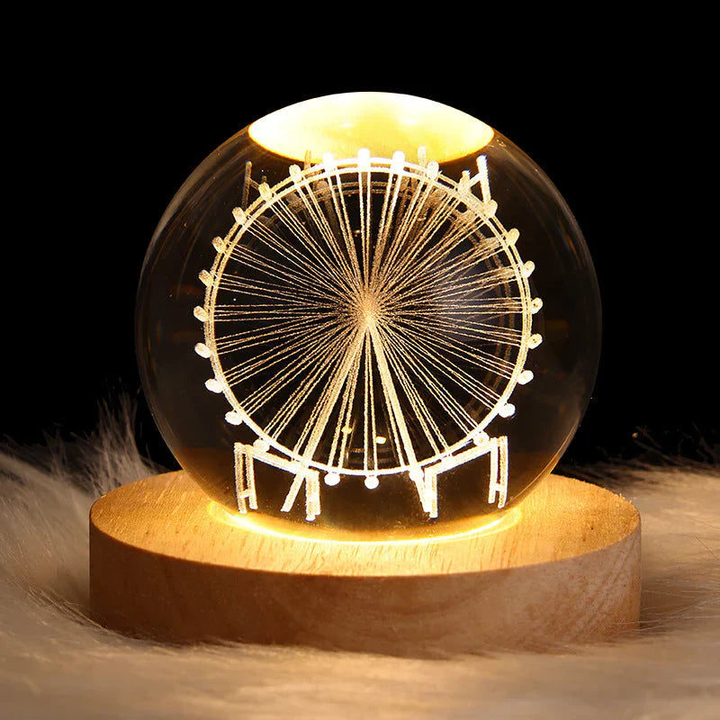 3D Kristall-Lampe für romantische Stimmung - Lichtzauber