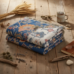 Elegant Reversible Blanket with Floral Motif for Any Room