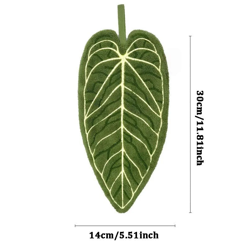 Tropisches Blatt Handtuch | Hochwertige Saugkraft | Schnell trocknend | 100% Polyester