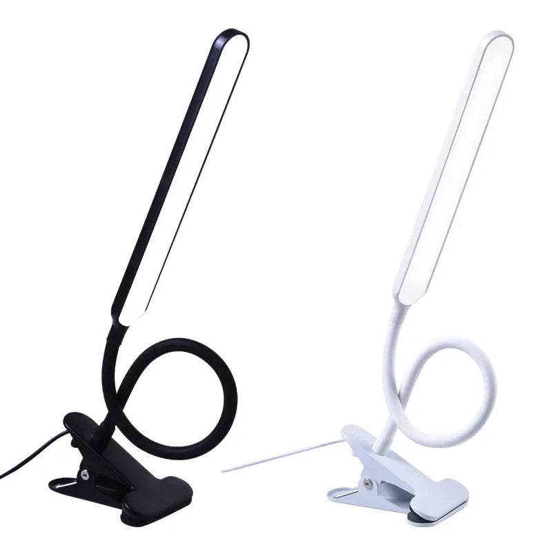FlexiBright LED-Klemmleuchte | 3 Lichtmodi & 10 Helligkeitsstufen | USB-betrieben | Flexibler Arm | Augenschonend & Dimmbarkeit