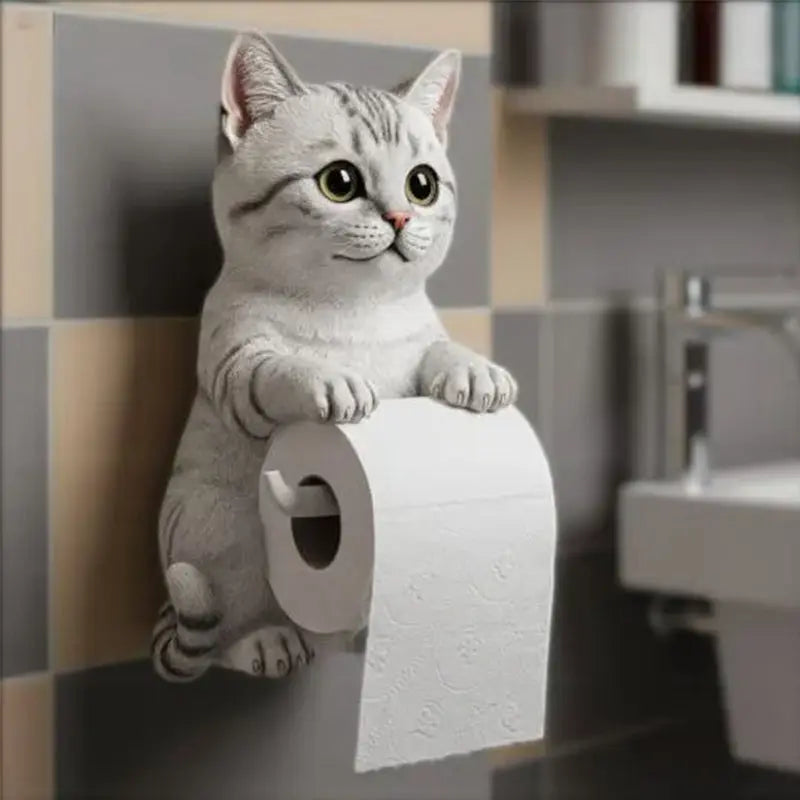 Katzenfreundlicher Toilettenpapierhalter für Ihr Bad