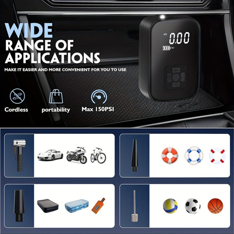 Comfortable Mini-Compressor with LED Lighting and Digital Display