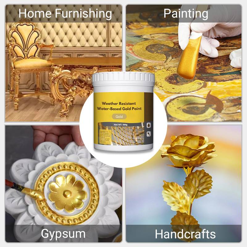 Wetterfeste Metallic-Goldfarbe auf Wasserbasis