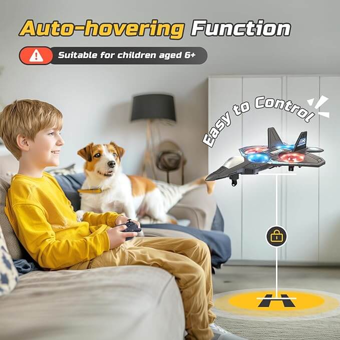 Remote Control LED Airplane for Kids Ages 6-12