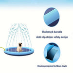 Aufblasbare Hundebadewanne mit Sprühern – Wassermatte für Haustiere