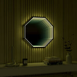 Elegant 3D Mirror with Color-Changing Lighting
