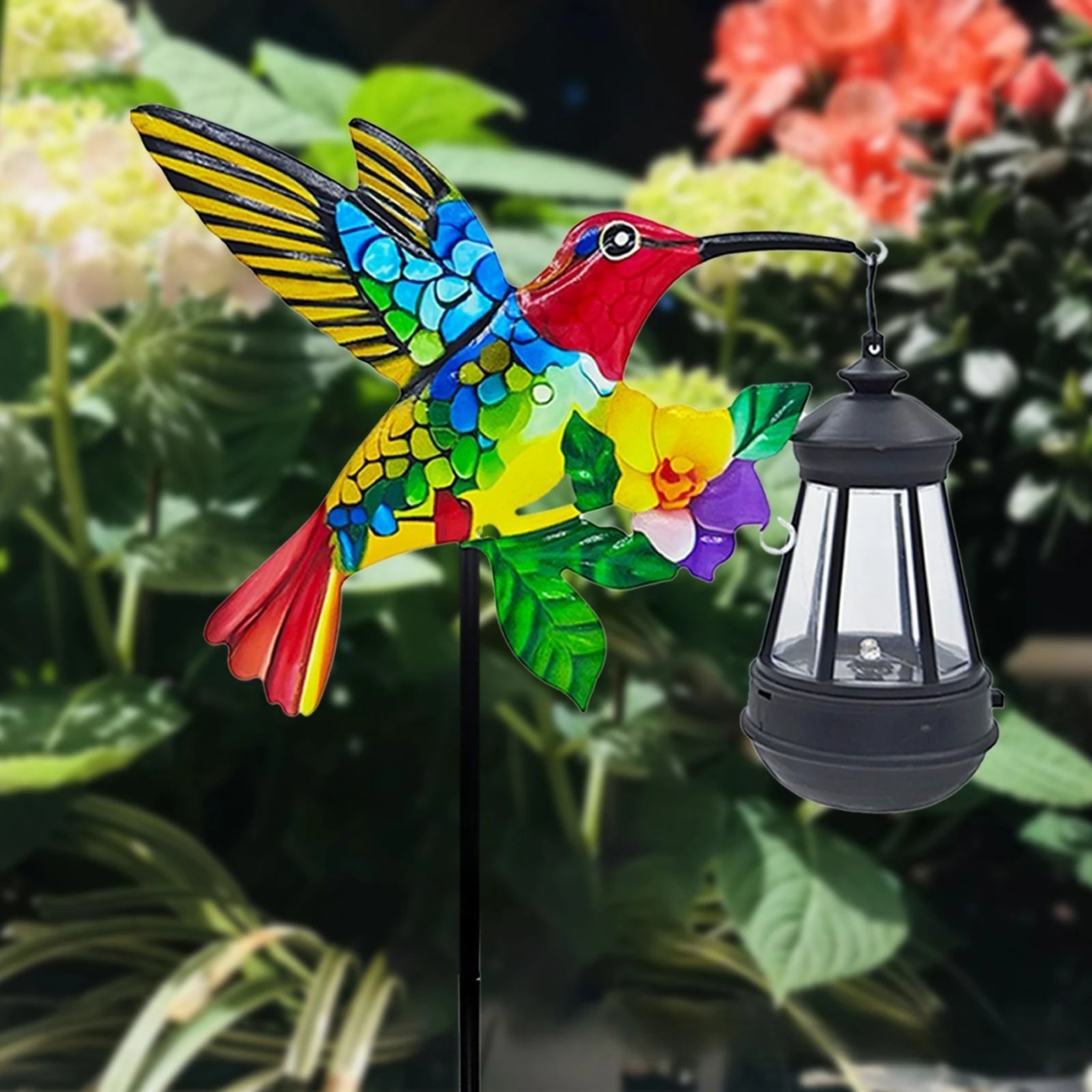 Solare Kolibri-Laterne | Stilvolles Metall Design für den Außenbereich