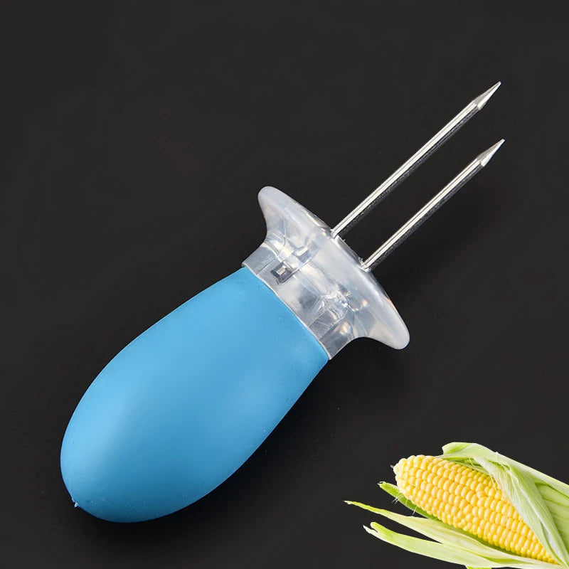 GrillMax Stainless Steel Corn Holder Set | 4 Pairs BBQ Skewers