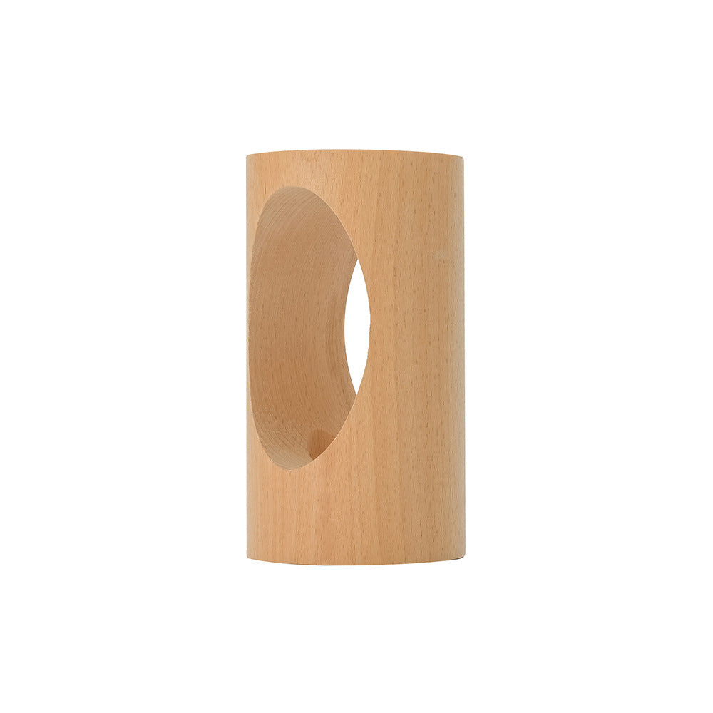 Komfortable Holz-Tischlampe mit LED-Beleuchtung