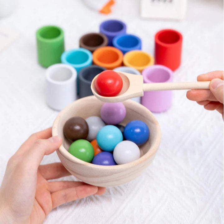 Entspannendes Holzfarbenspielset für Kinder