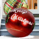 Aufblasbarer Weihnachtsball für den Außenbereich 60 cm – Wetterfeste PVC-Dekoration