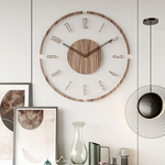 35 cm Stilvolle Wanduhr aus Massivholz für jedes Zuhause