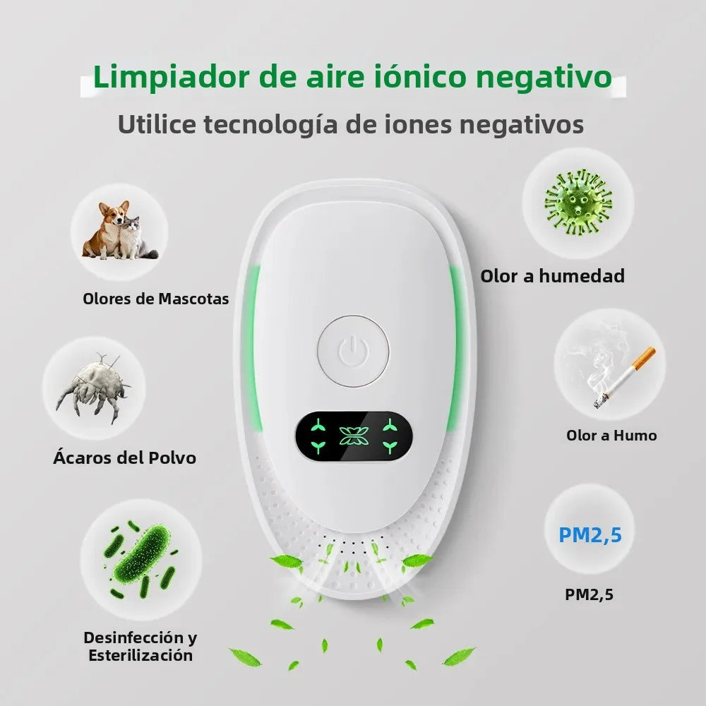 Air-Clear Mini Purifier | Plug-in Ionizer for Fresh Air | Silent, Filterless Air Purifier for Home