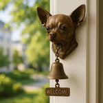 Willkommensglocke mit Schäferhund-Design – Elegante Wandglocke aus Bronze