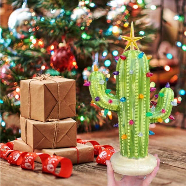 Lichtspiel | Vintage Weihnachtskaktus mit Glanz