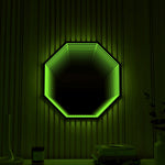 Elegant 3D Mirror with Color-Changing Lighting